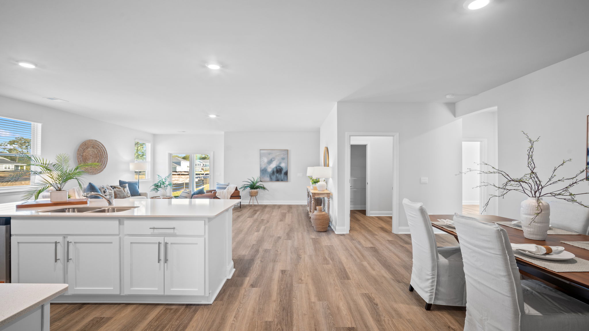 kitchen to dining area