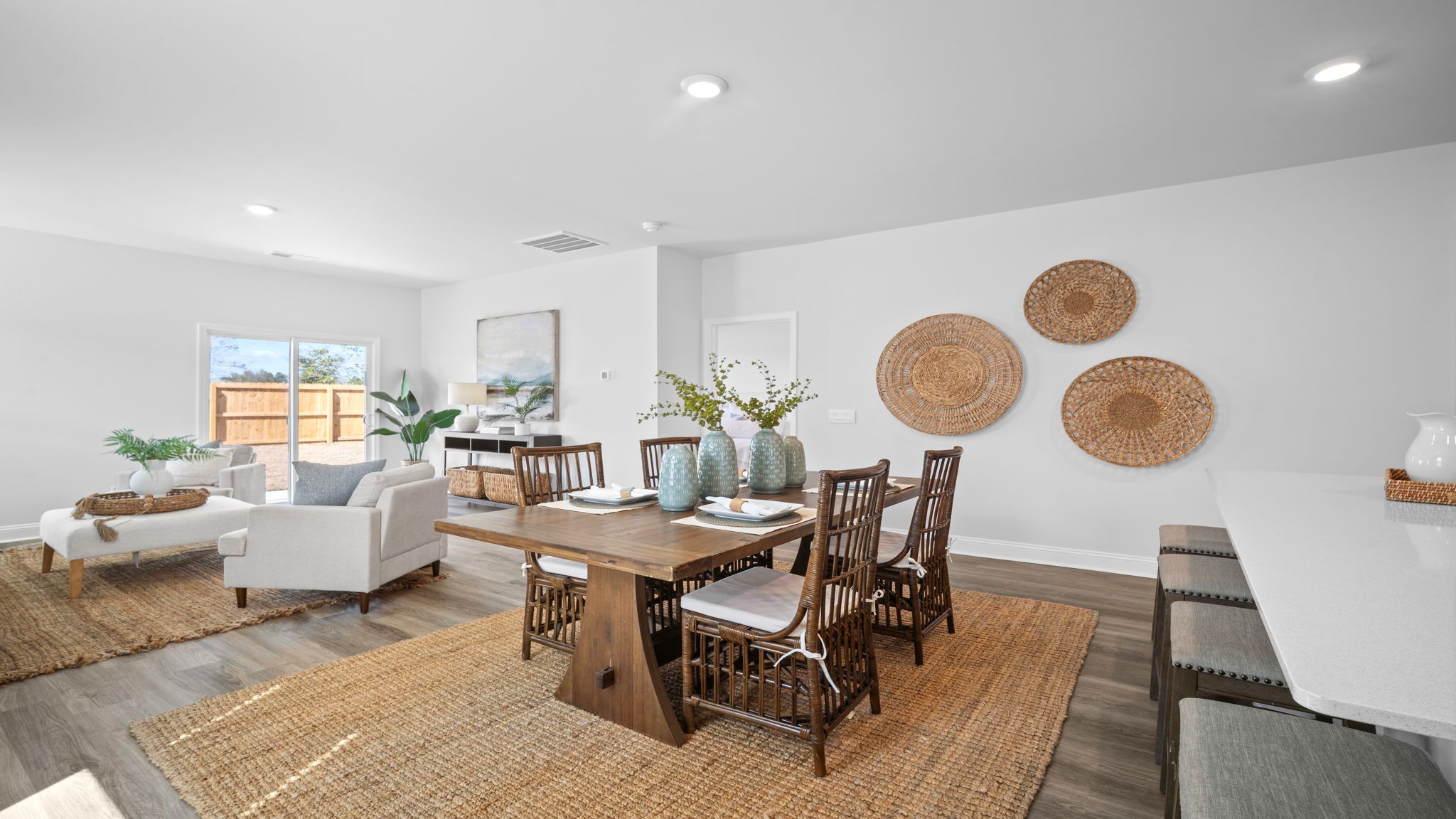 Dining area with a table and chairs