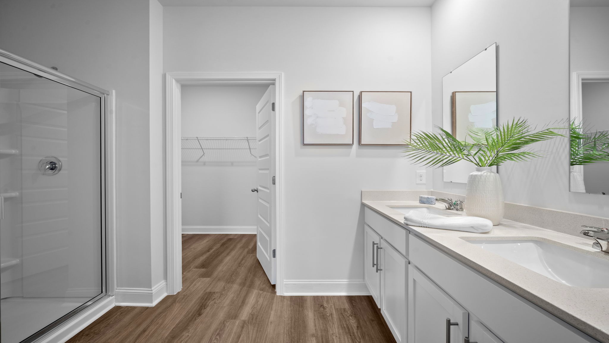 Primary bathroom with a stand-up shower