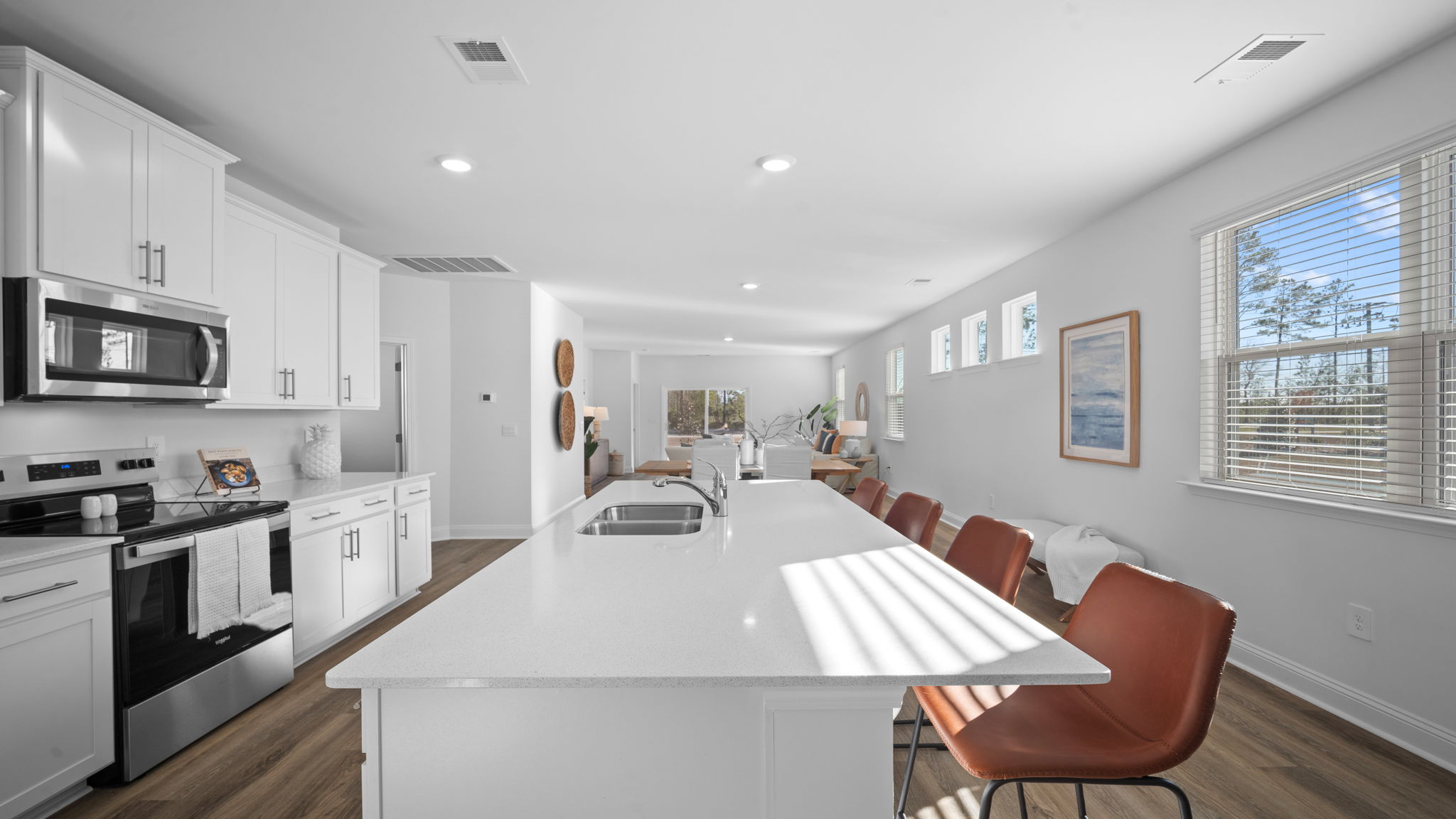 Kitchen with bar seating