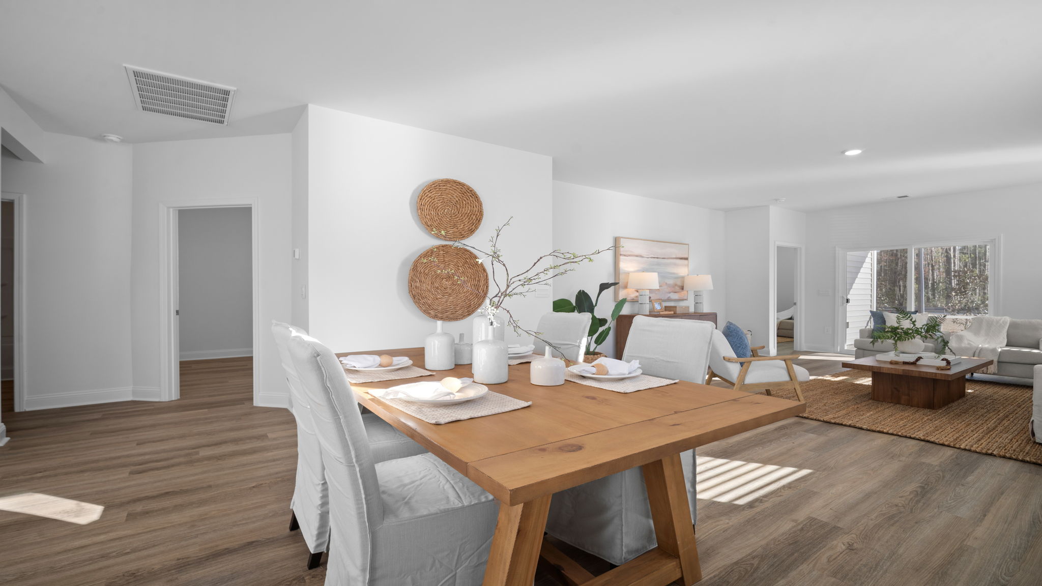 Dining area with a table and chairs