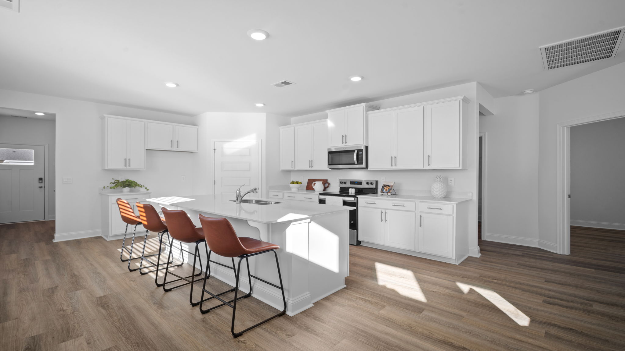 Kitchen with bar seating