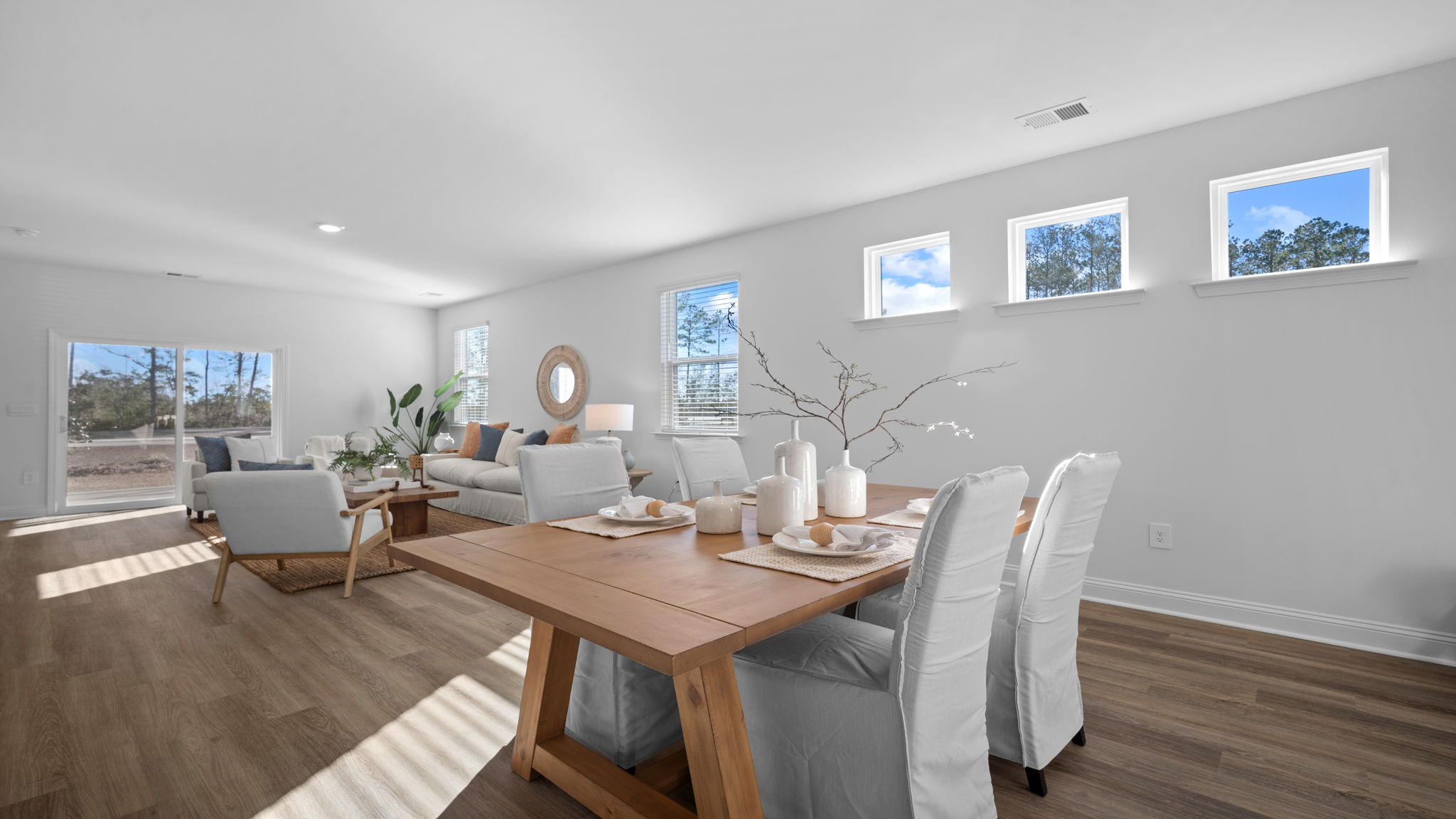 Dining area with a table and chairs