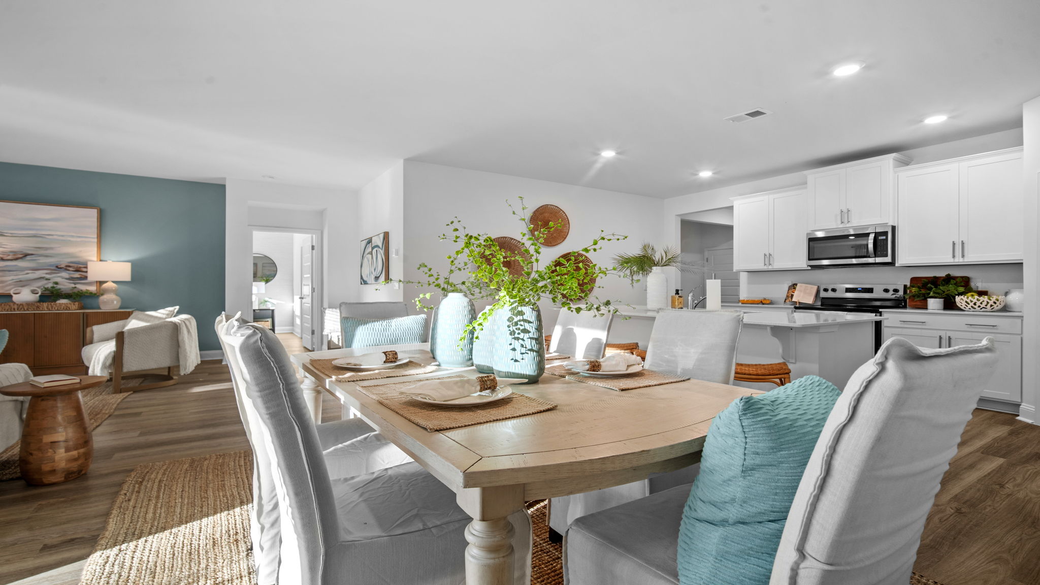Dining area with a table and chairs