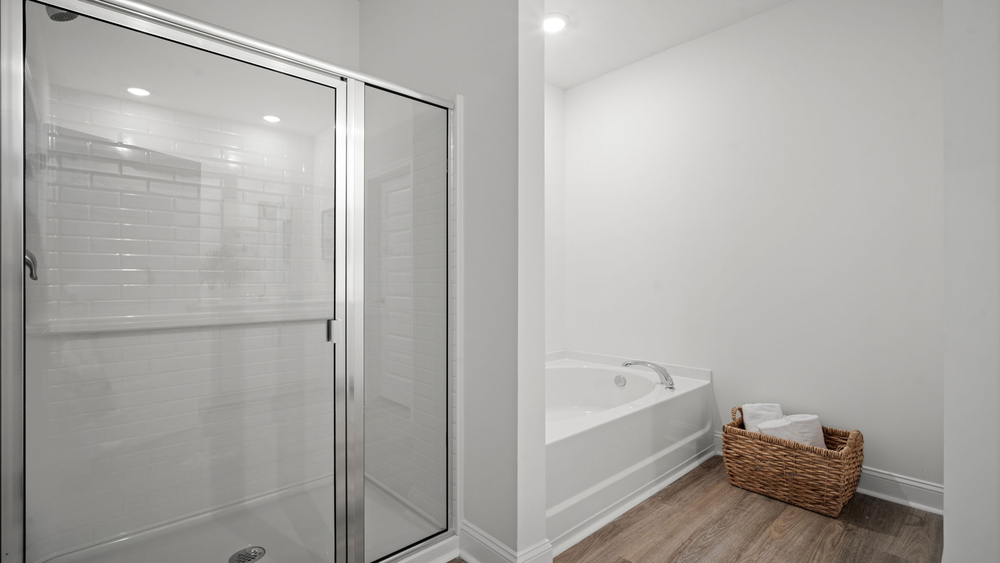 Primary bathroom with a stand up shower