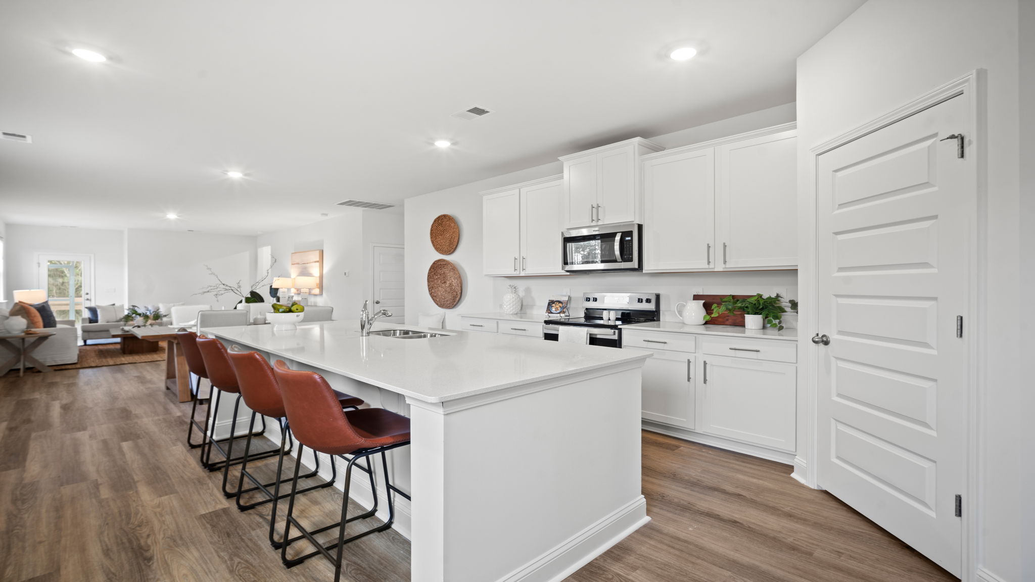 Kitchen island view of the home
