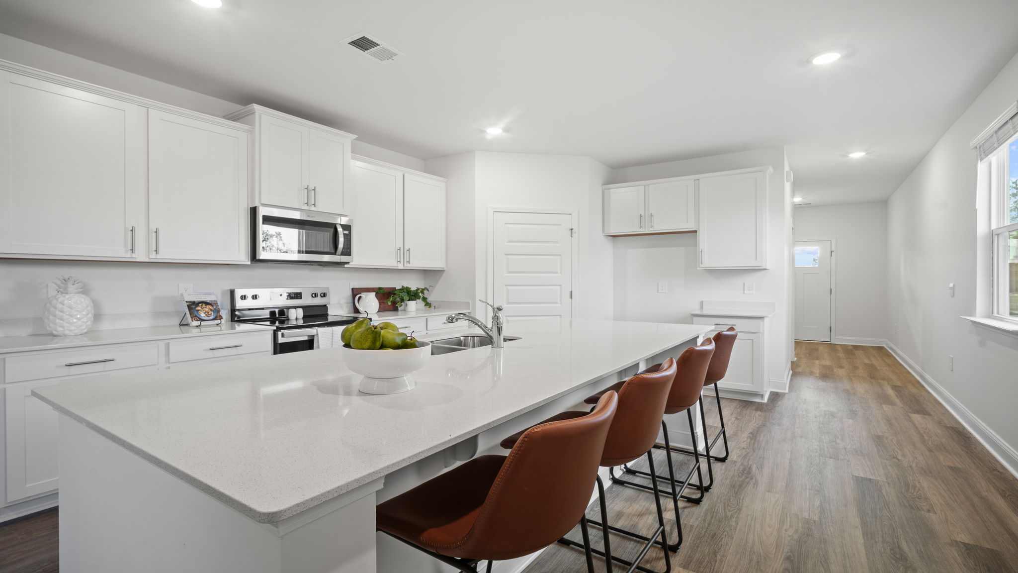 Kitchen island with bar seating
