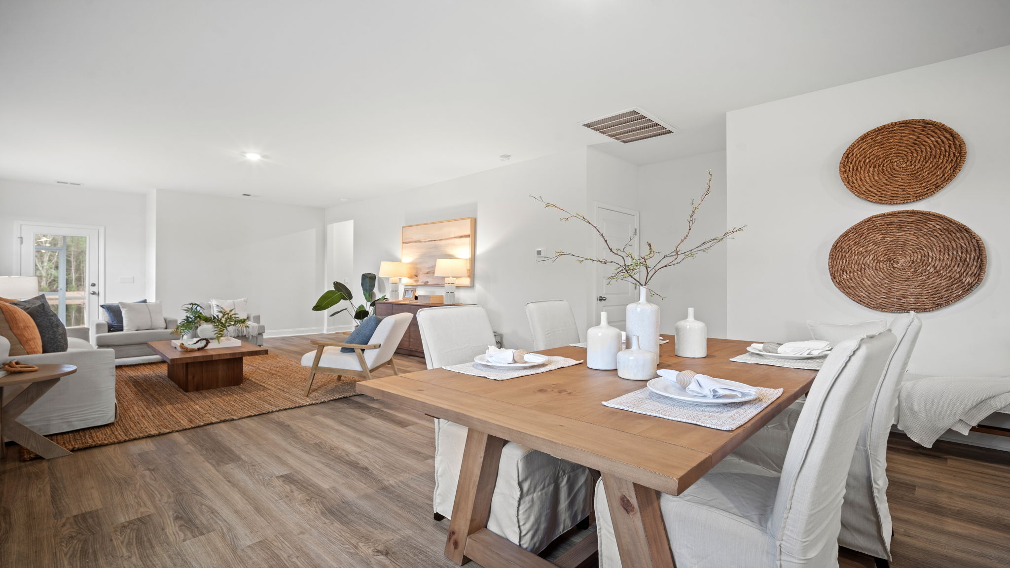 Dining area with a table and chairs