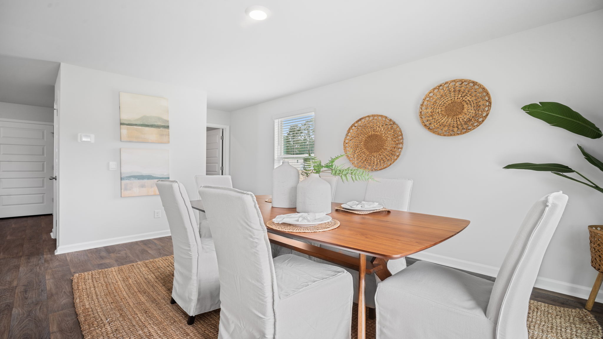 Dining area with a table and chairs