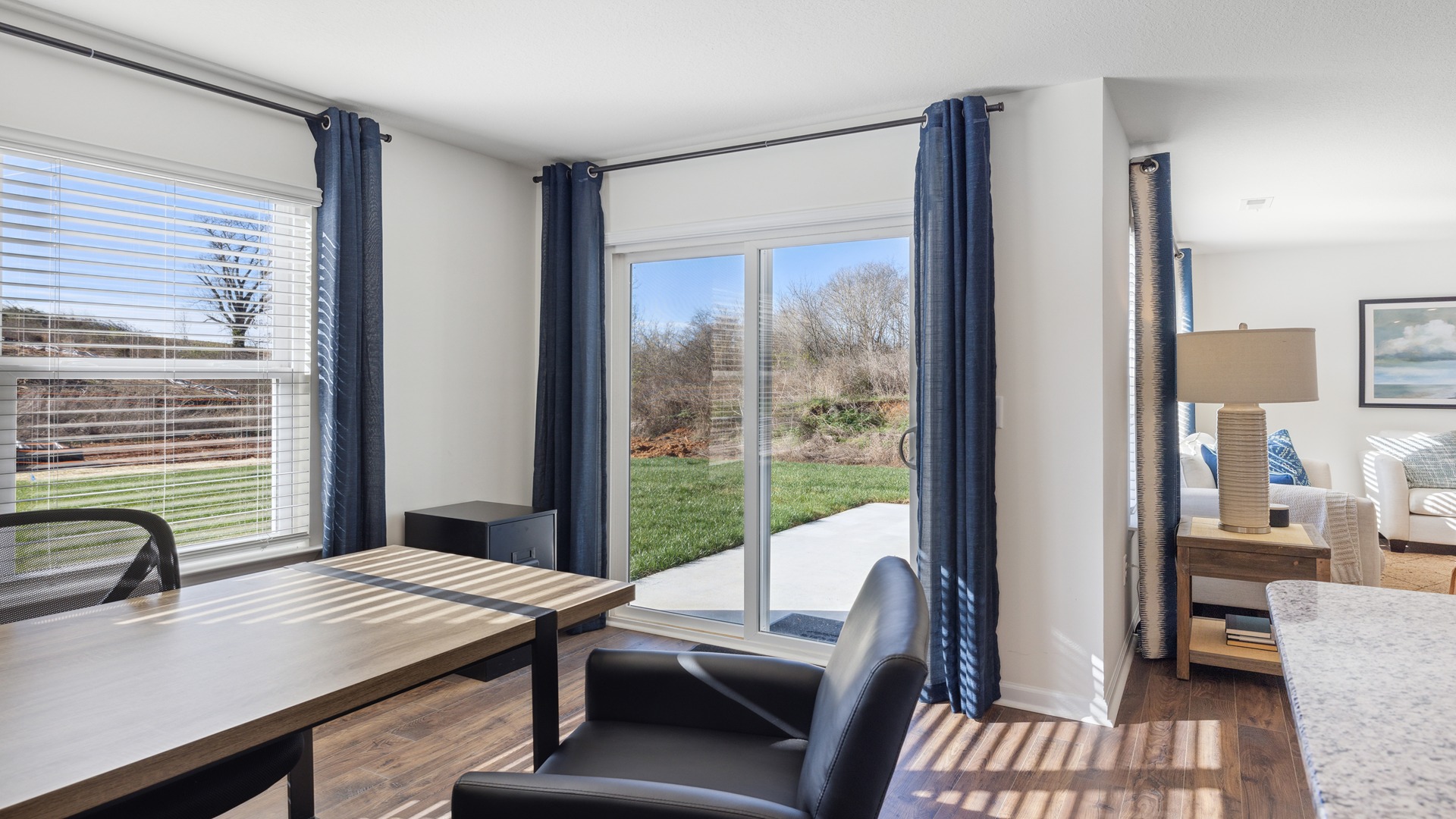 dining area with sliding glass doors