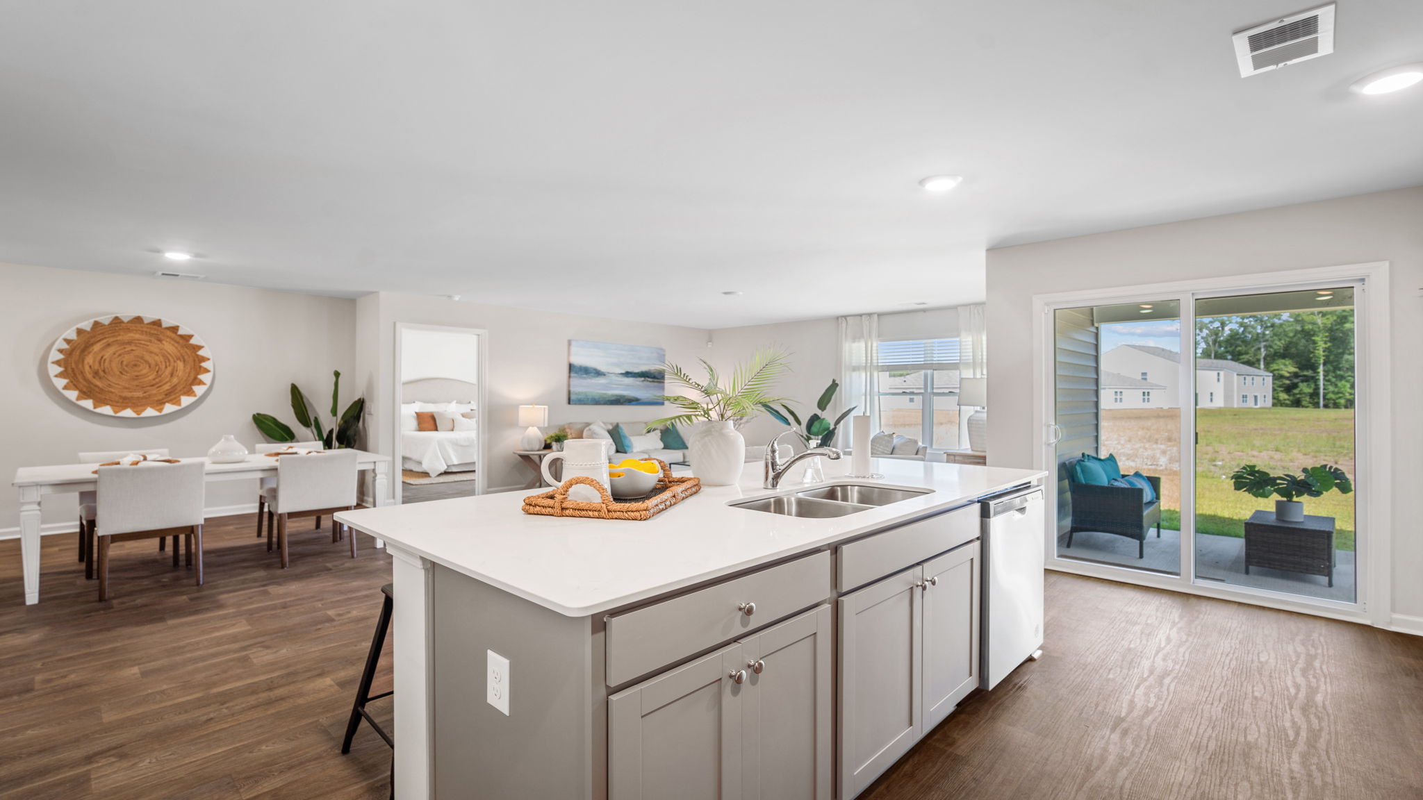 Kitchen with an island