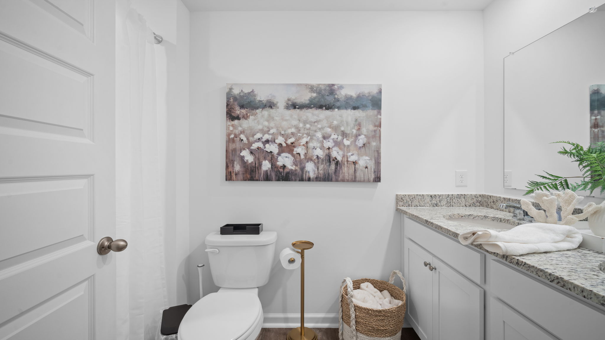 Primary bathroom with double vanities