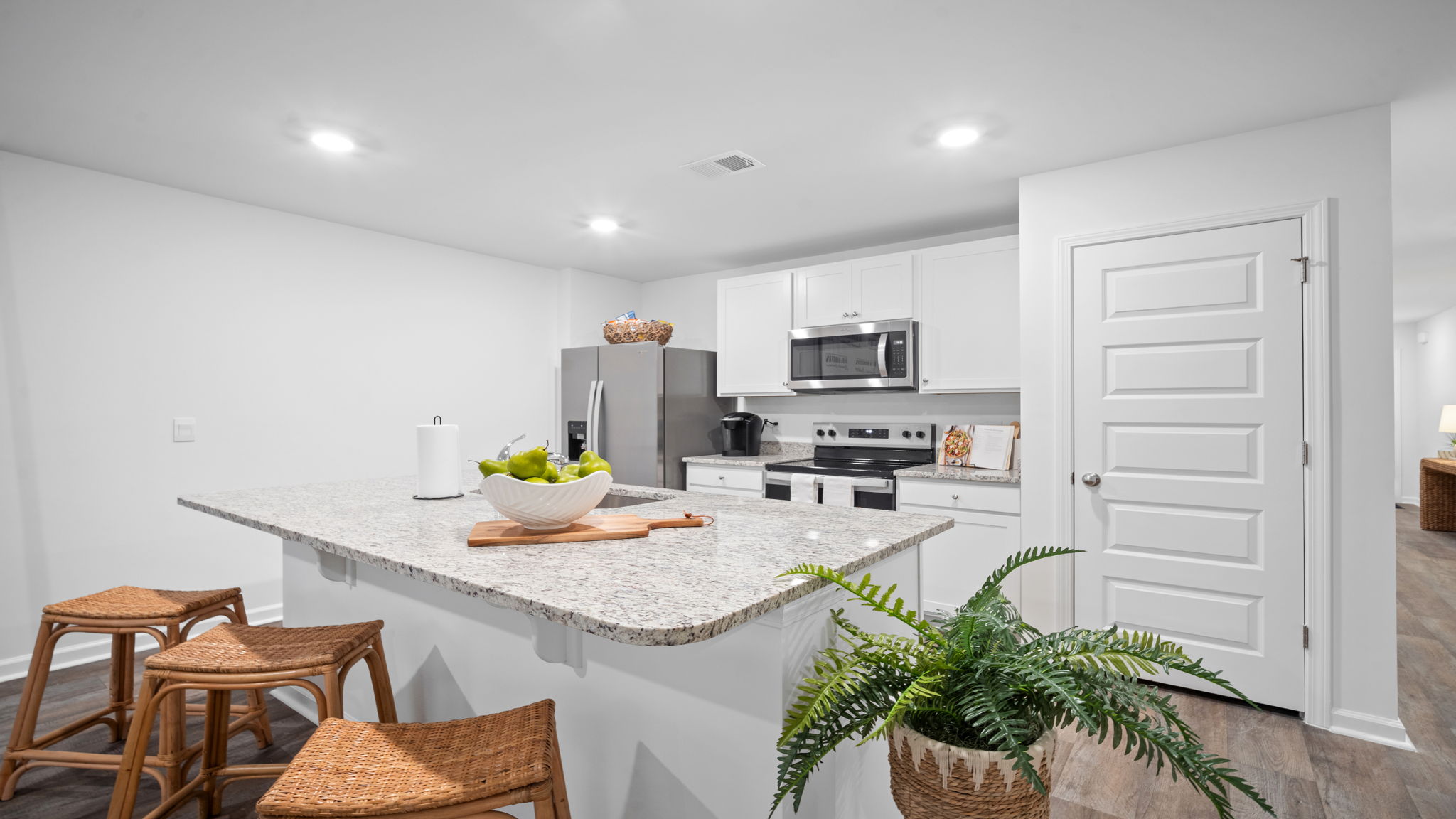 Kitchen island with bar seating