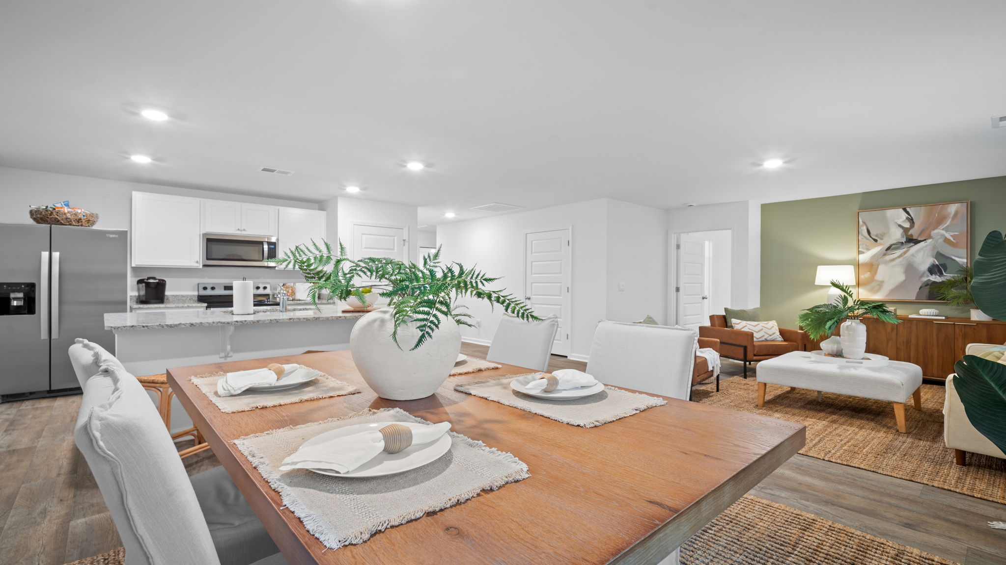 Dining area with a table and chairs