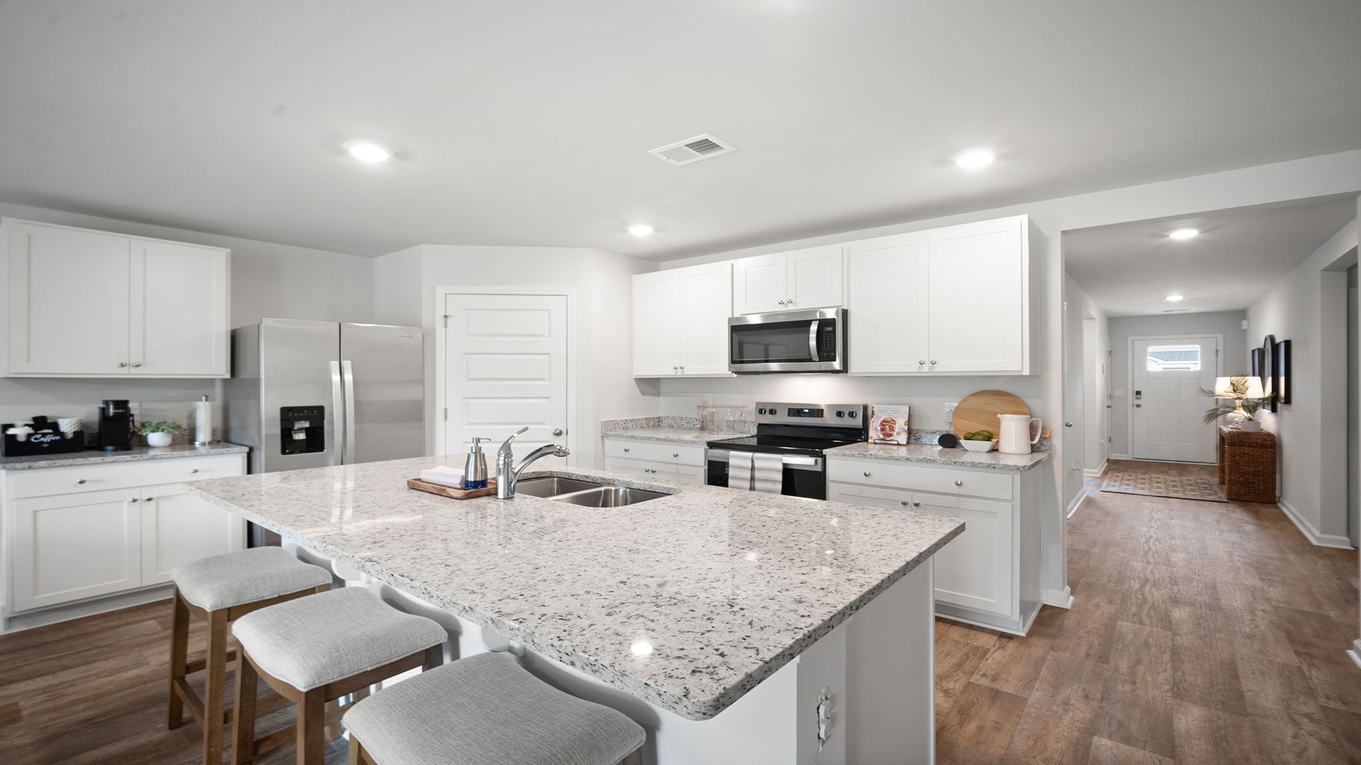 Kitchen island with bar seating