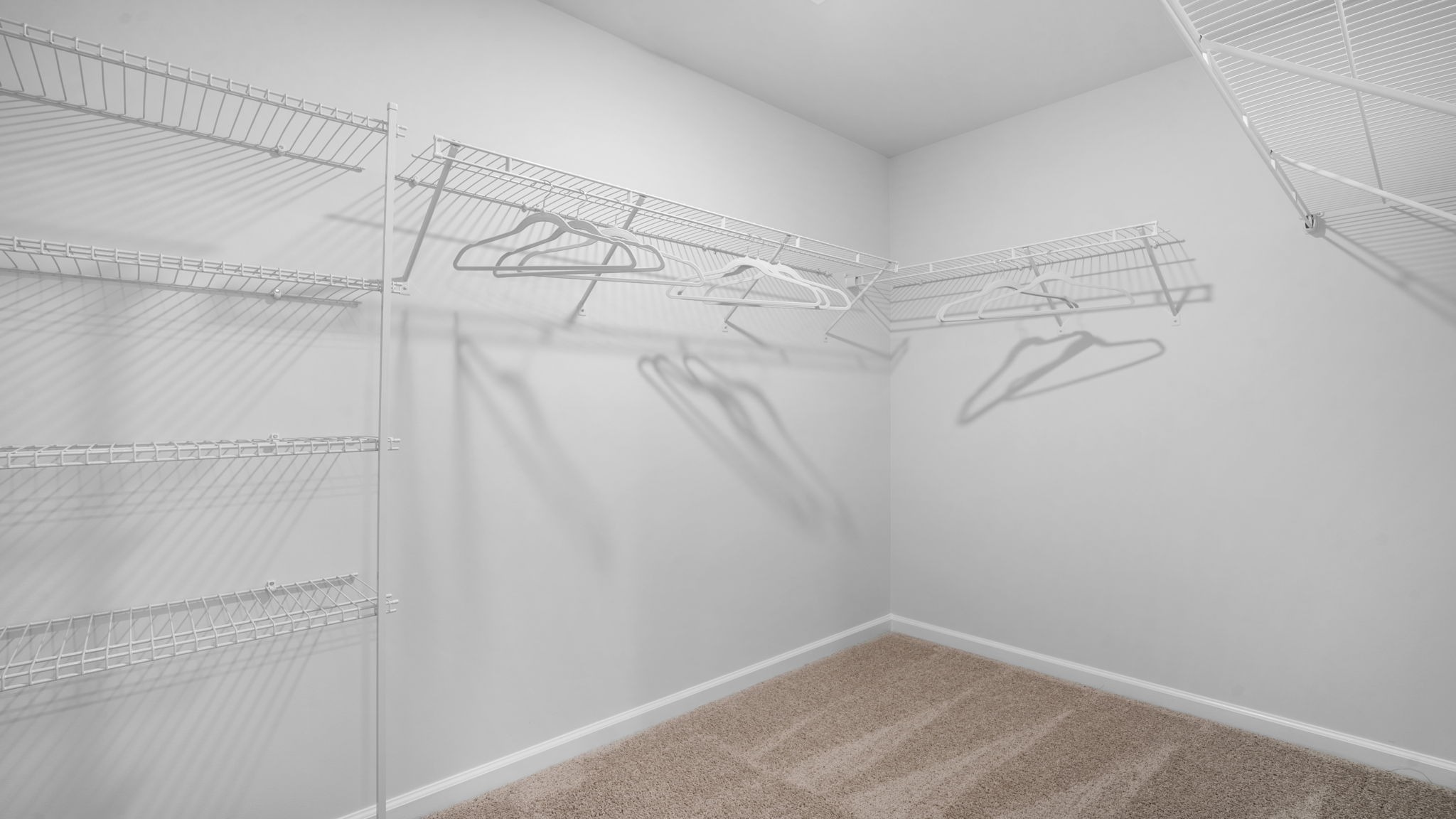 Expansive walk-in closet in owner's suite offering exceptional storage and organization.