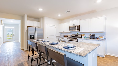 kitchen to foyer in glenwood model