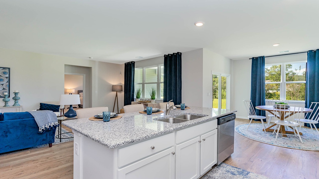 Booth Kitchen to living room