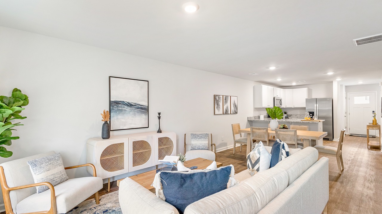 living room to kitchen