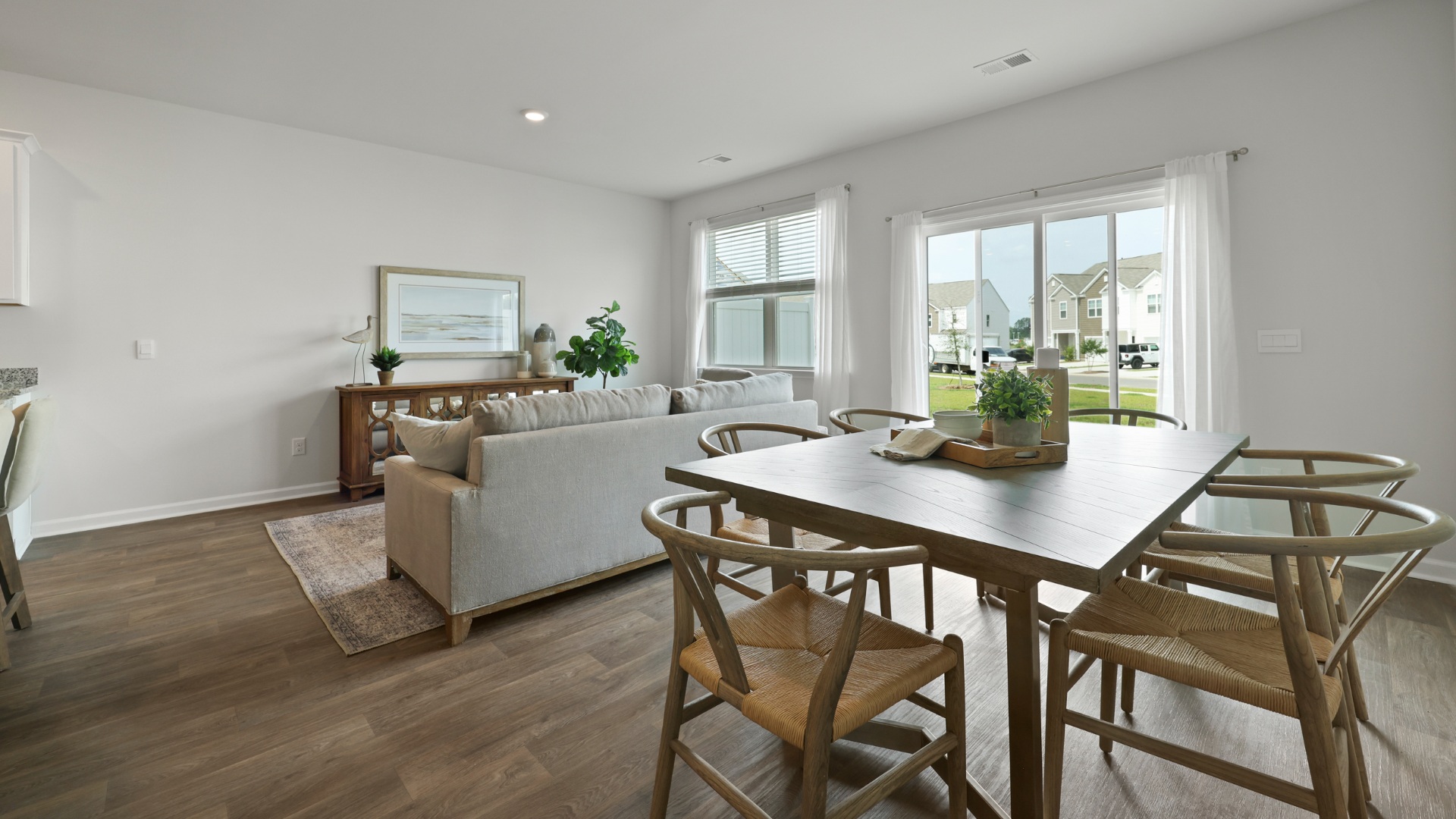 Dining table and chairs