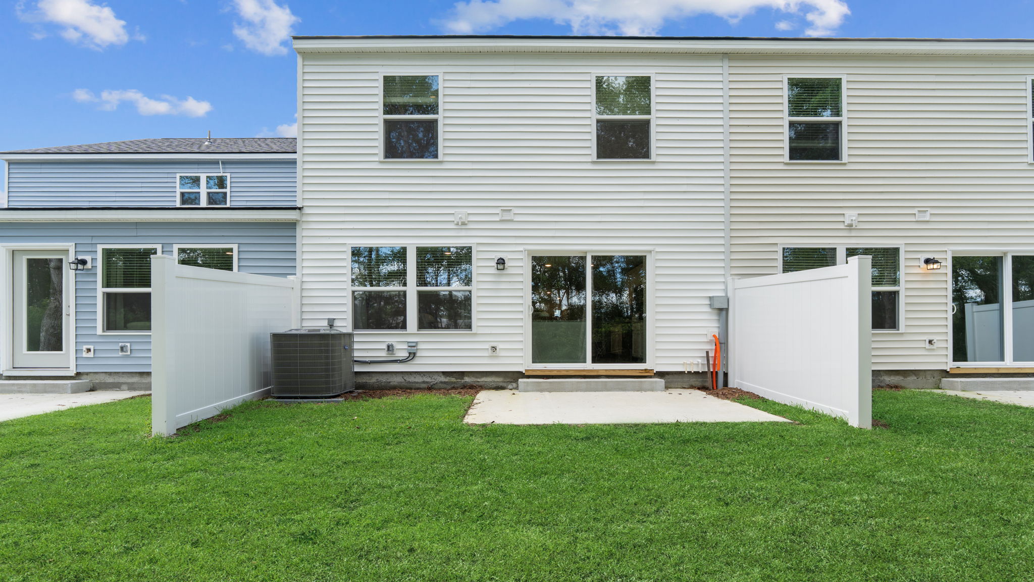 Rear exterior of the Denmark floor plan with backyard living space