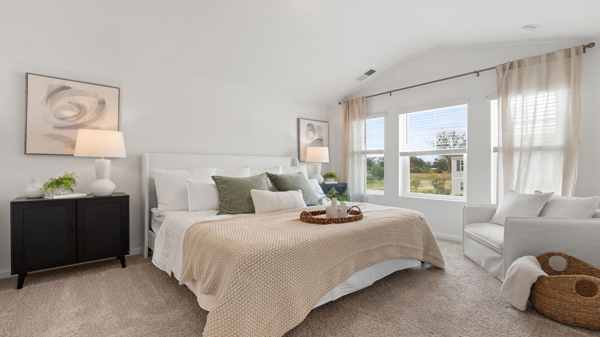 Private primary bedroom suite in the Denmark floor plan
