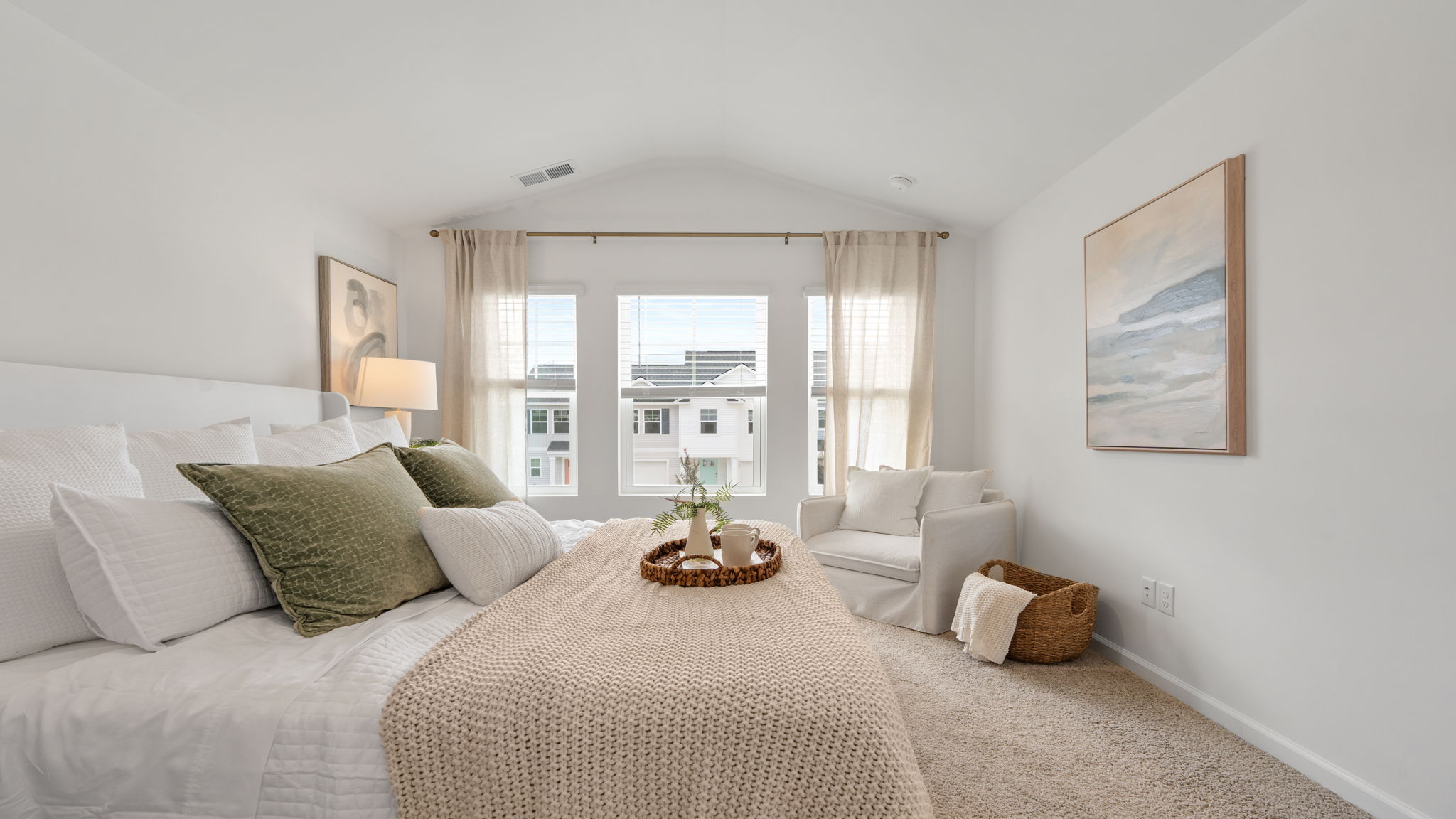Spacious primary bedroom with natural light in the Denmark floor plan