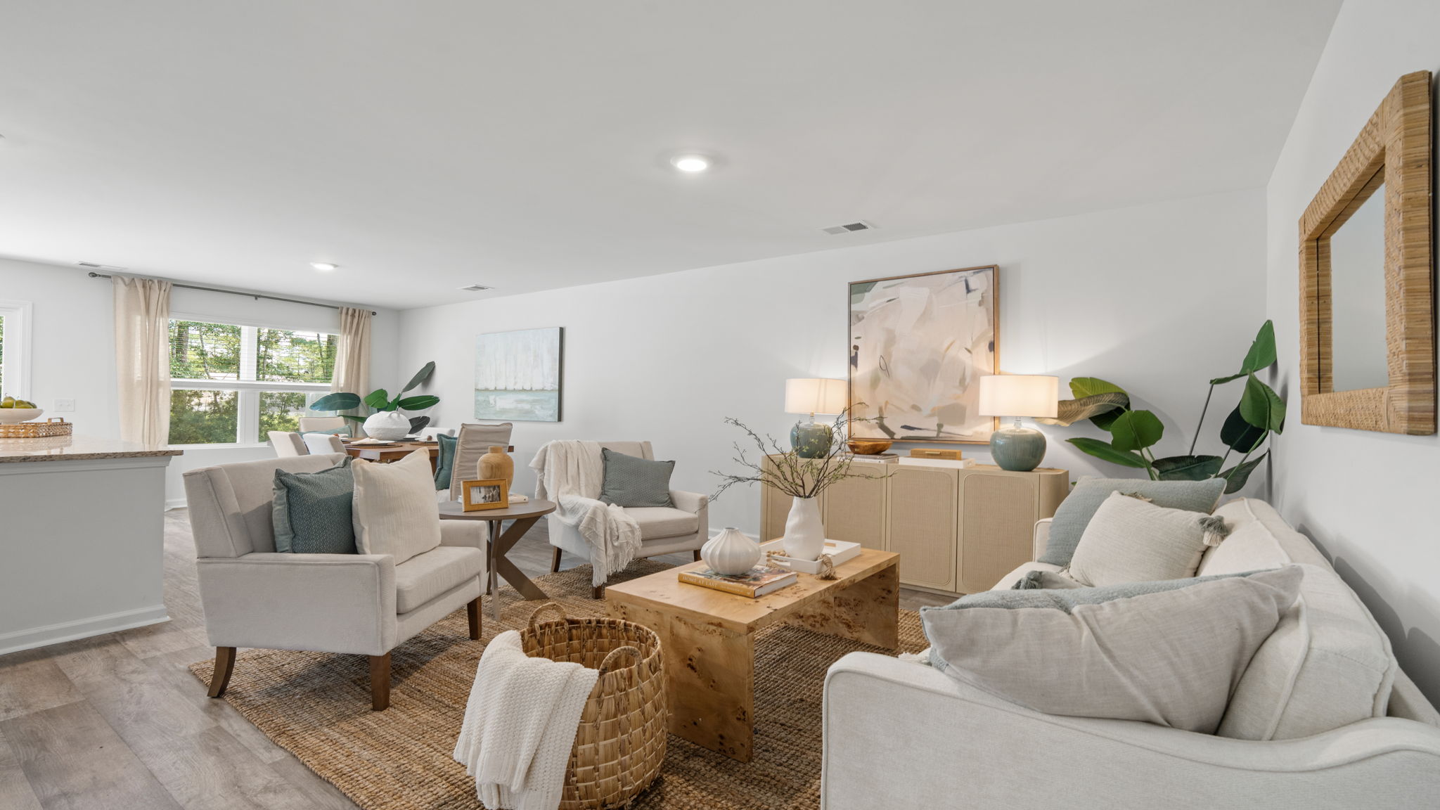 Open family room with natural light in the Denmark floor plan