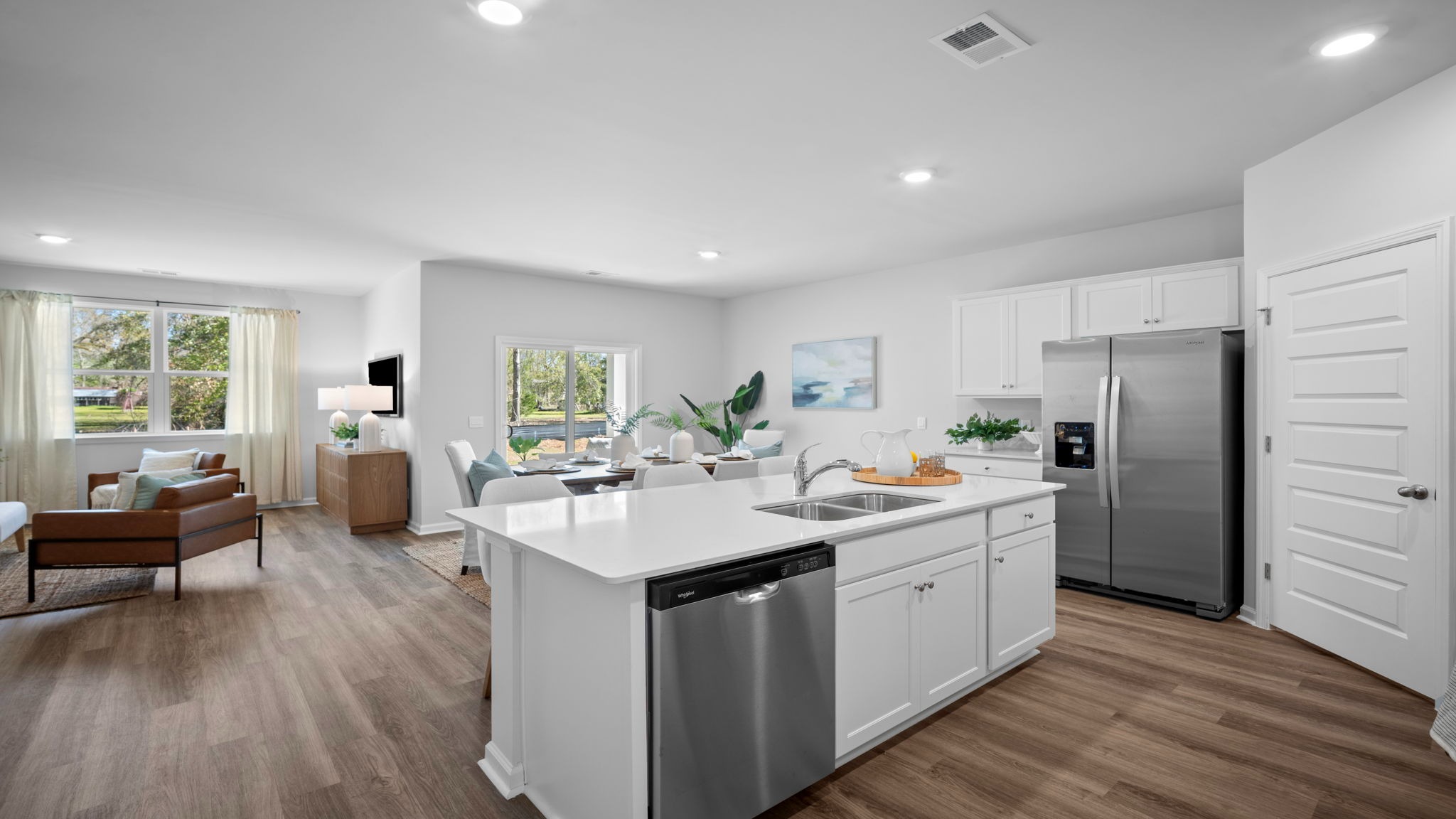 Kitchen island view from the island