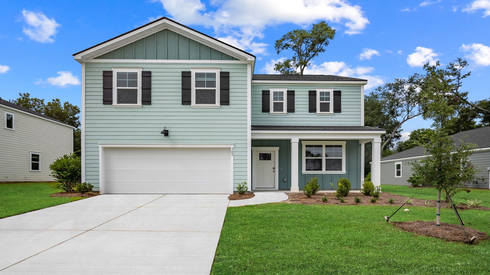 D.R. Horton Galen floor plan featuring attractive curb appeal and modern architecture.
