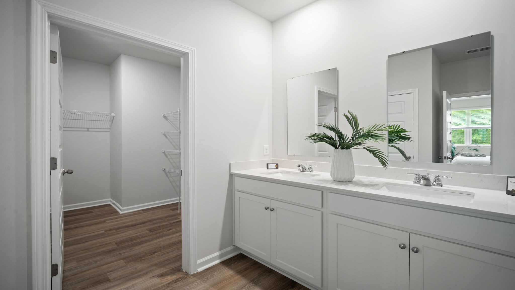 primary bath with double sinks