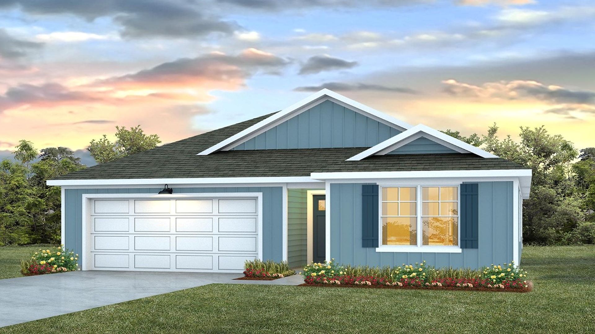 3D Rendering Lakeside elevation C