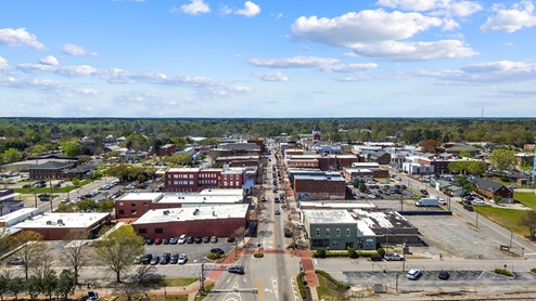 Downtown Statesboro drone