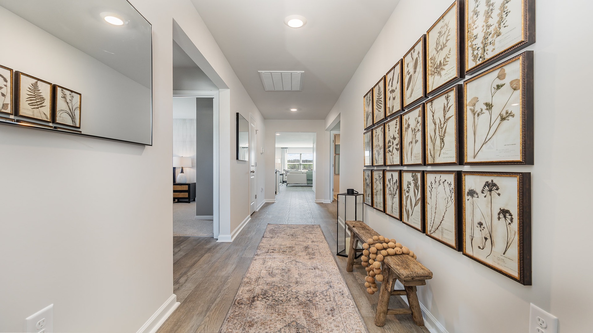 entryway with ample lighting