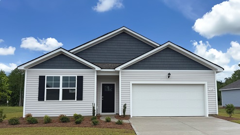 Single-story home with two-car garage