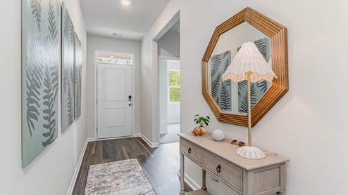 Kerry B foyer with vinyl plank flooring