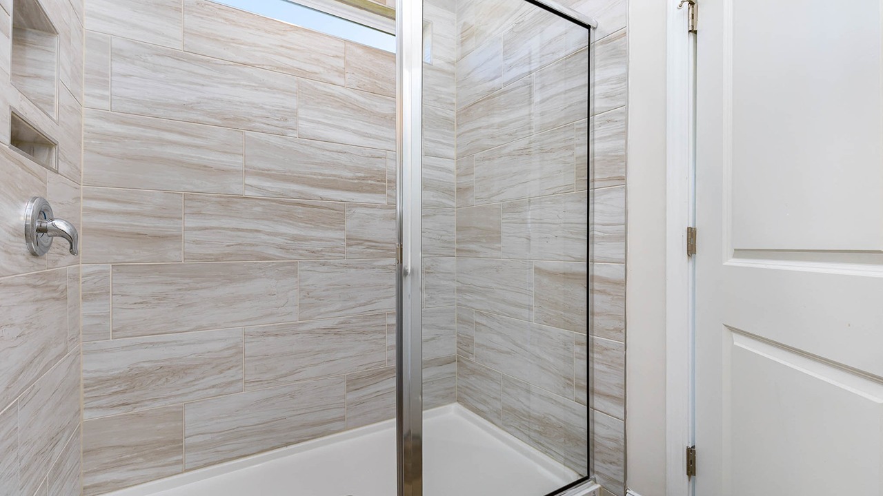 bathroom with quartz counters