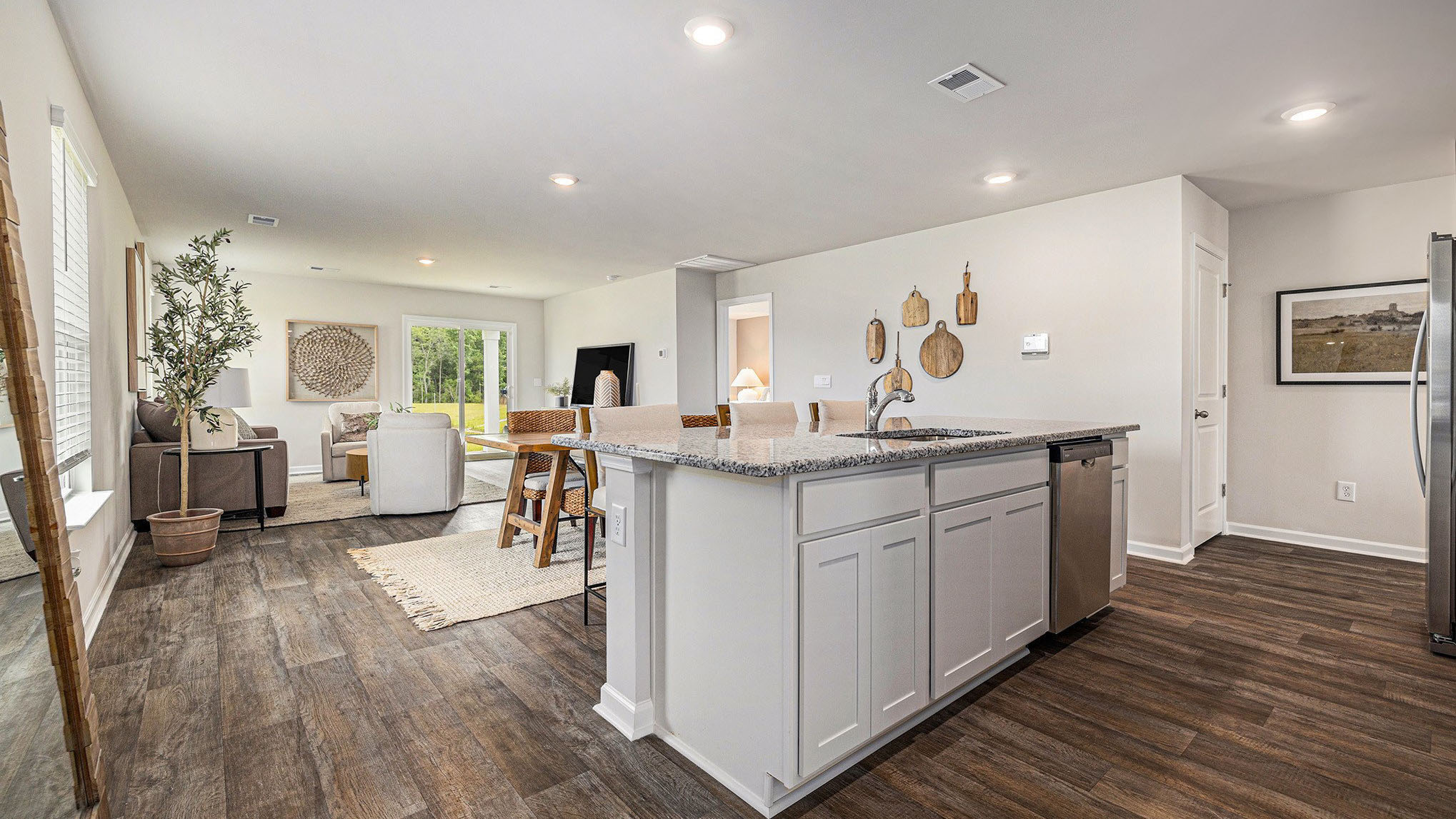 kitchen with granite countertops
