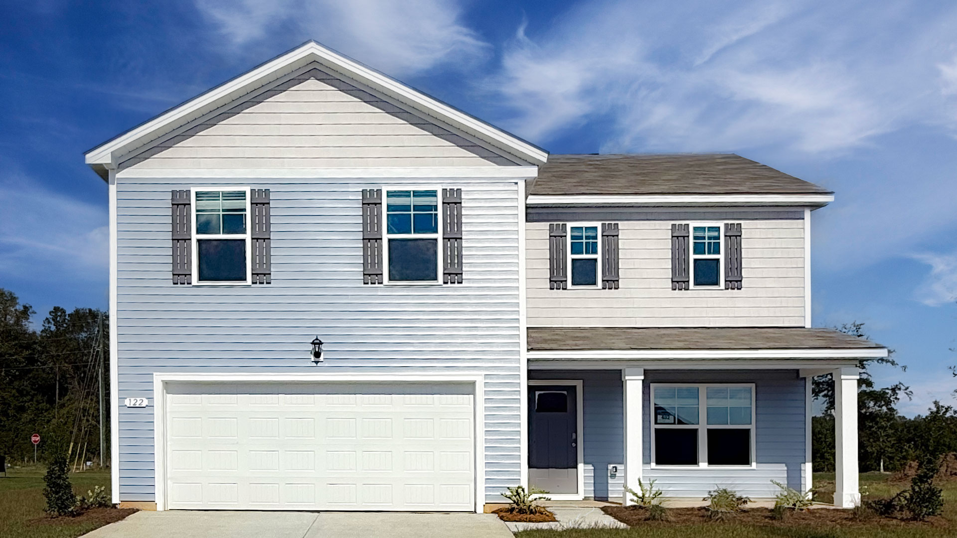 two story home with vinyl siding
