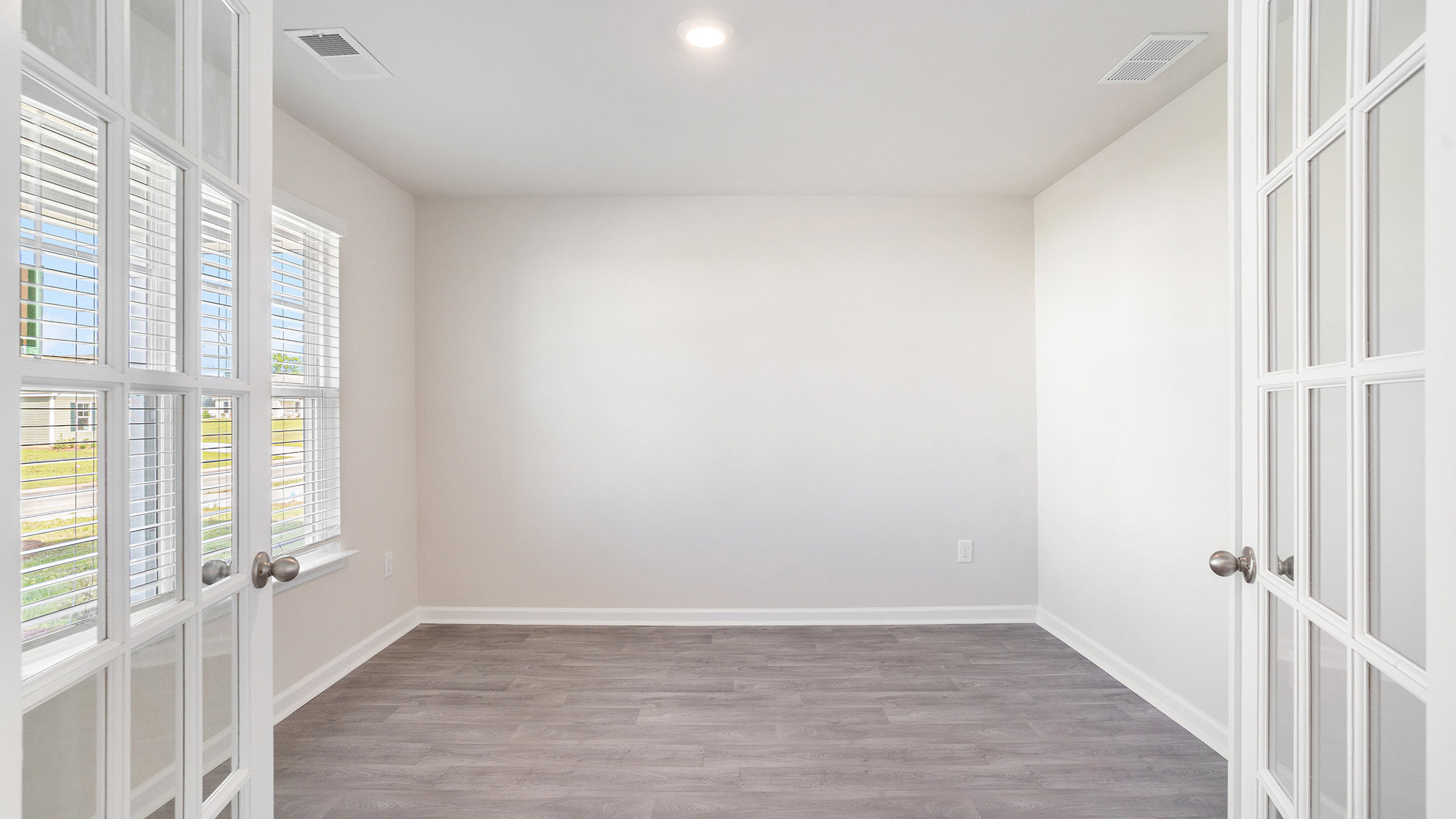 flex room with doors