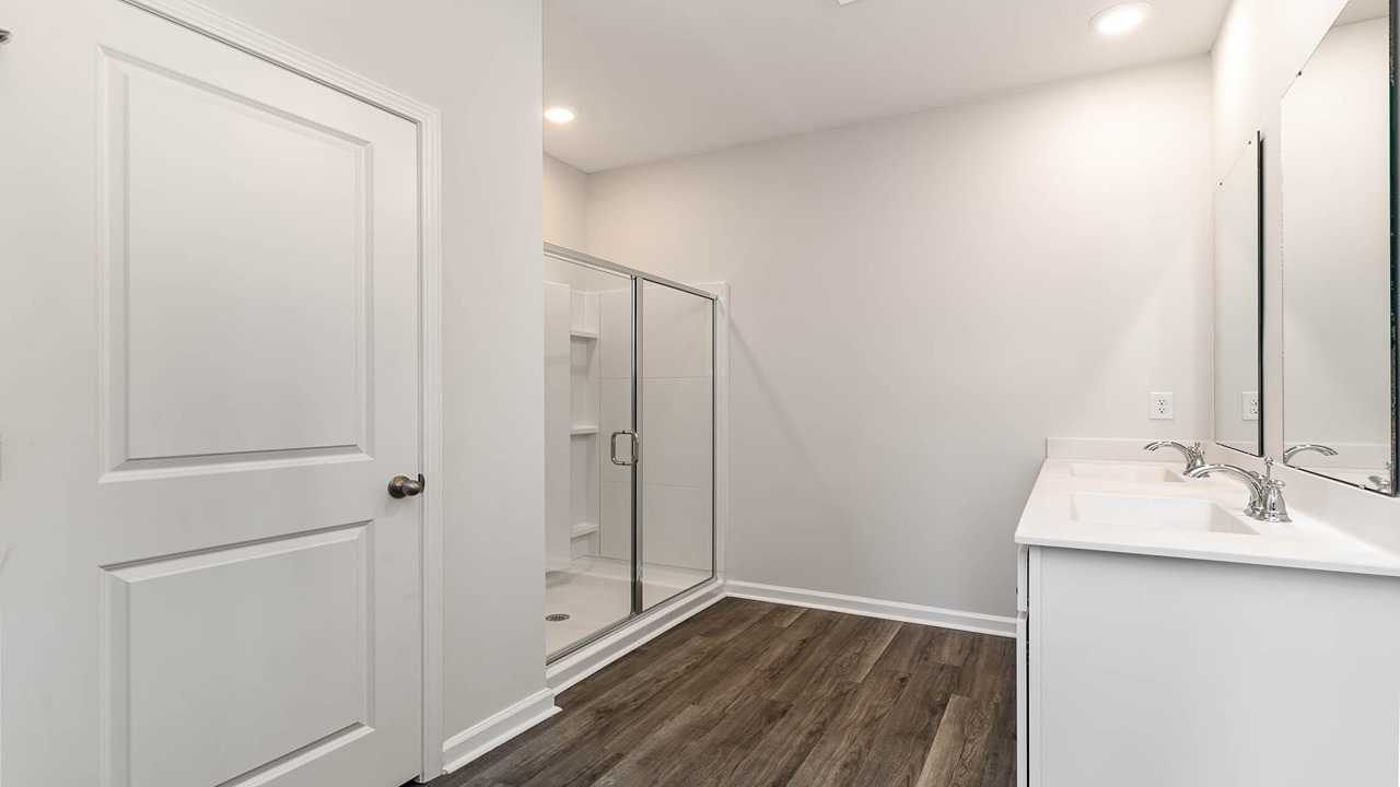bathroom with quartz counters