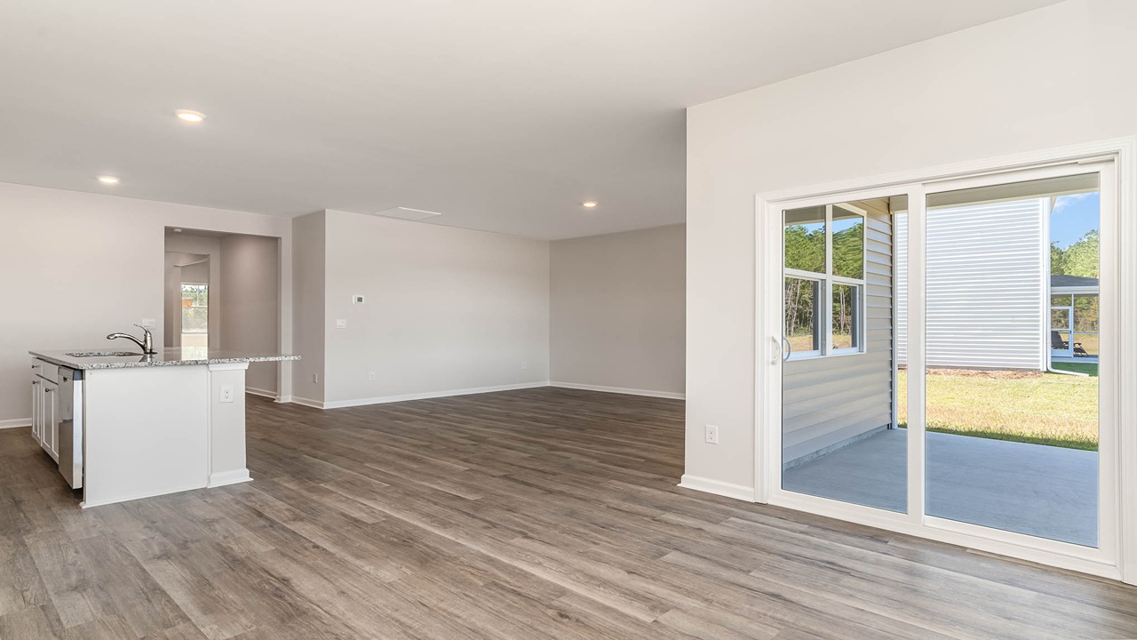 dining area with glass door