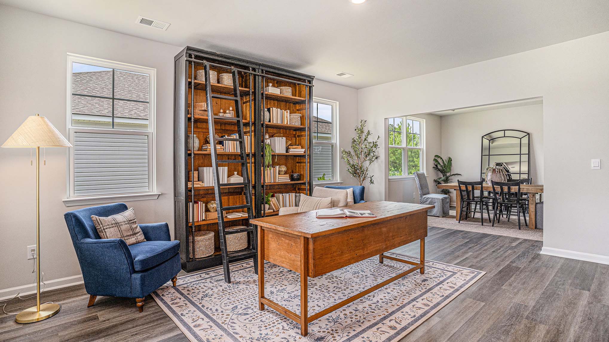 room with book shelf