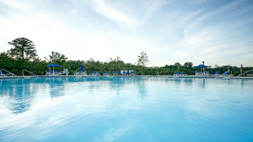 community pool with beautiful view