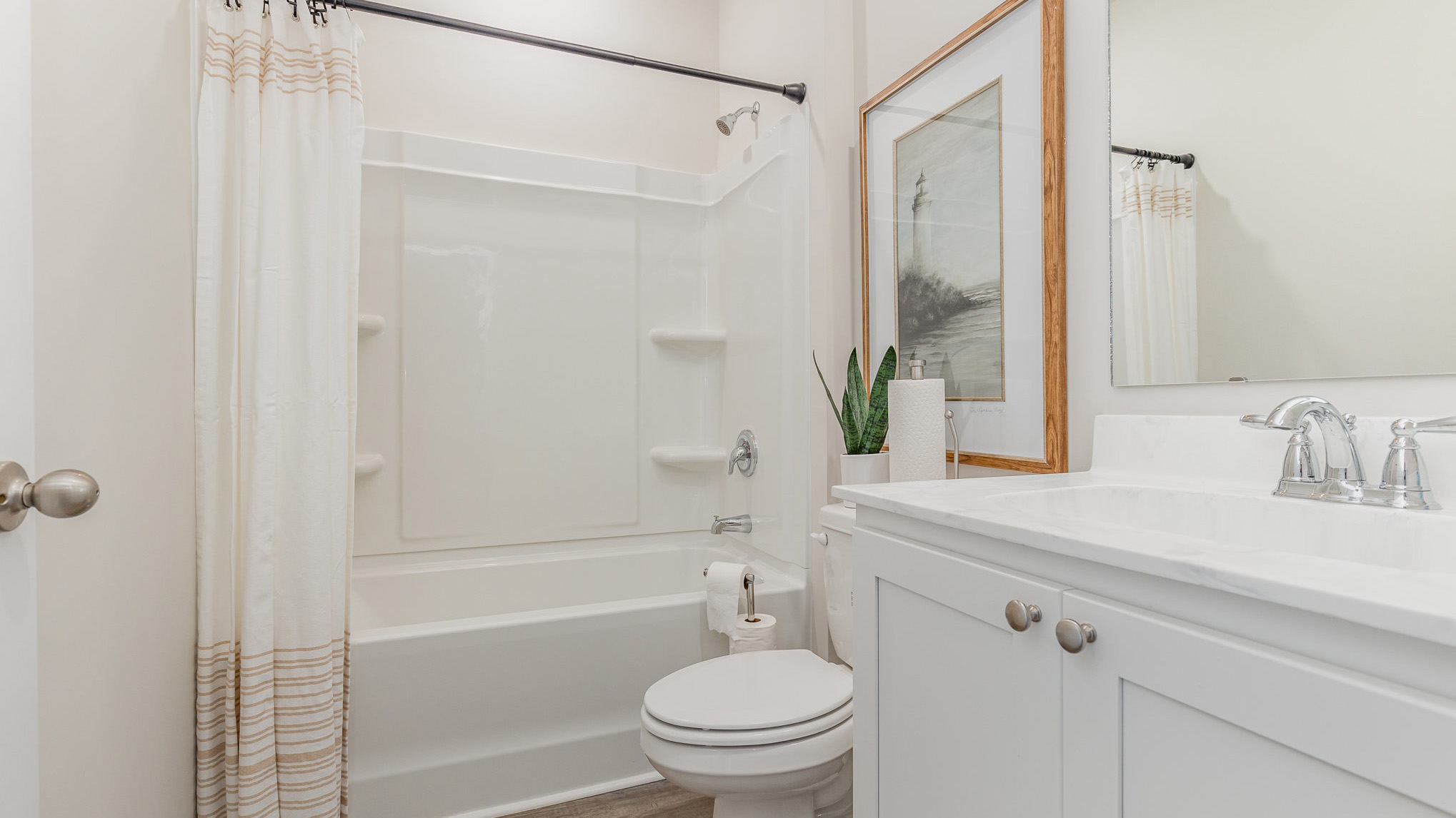 bathroom with quartz counters