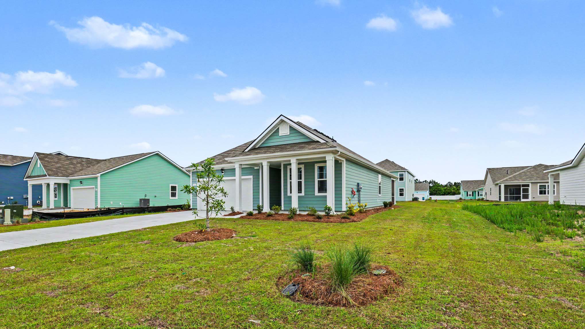 single story home with hardie siding