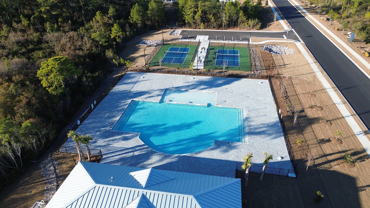 Aerial of pool