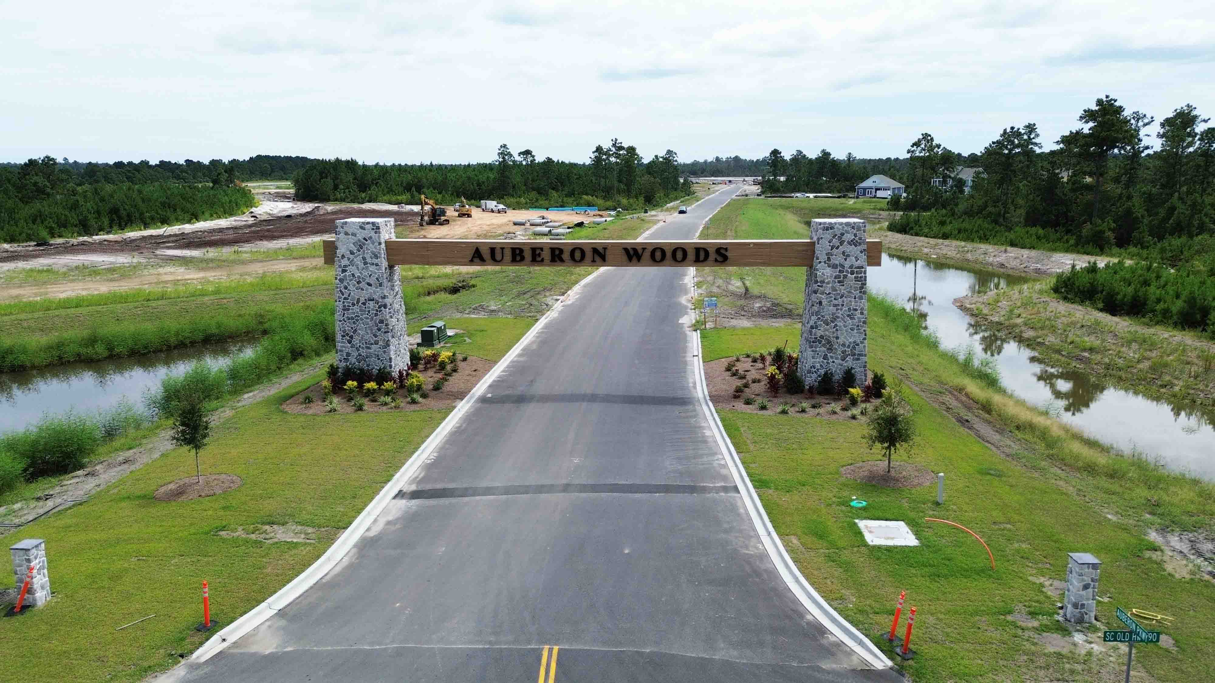 Auberon Woods entry sign