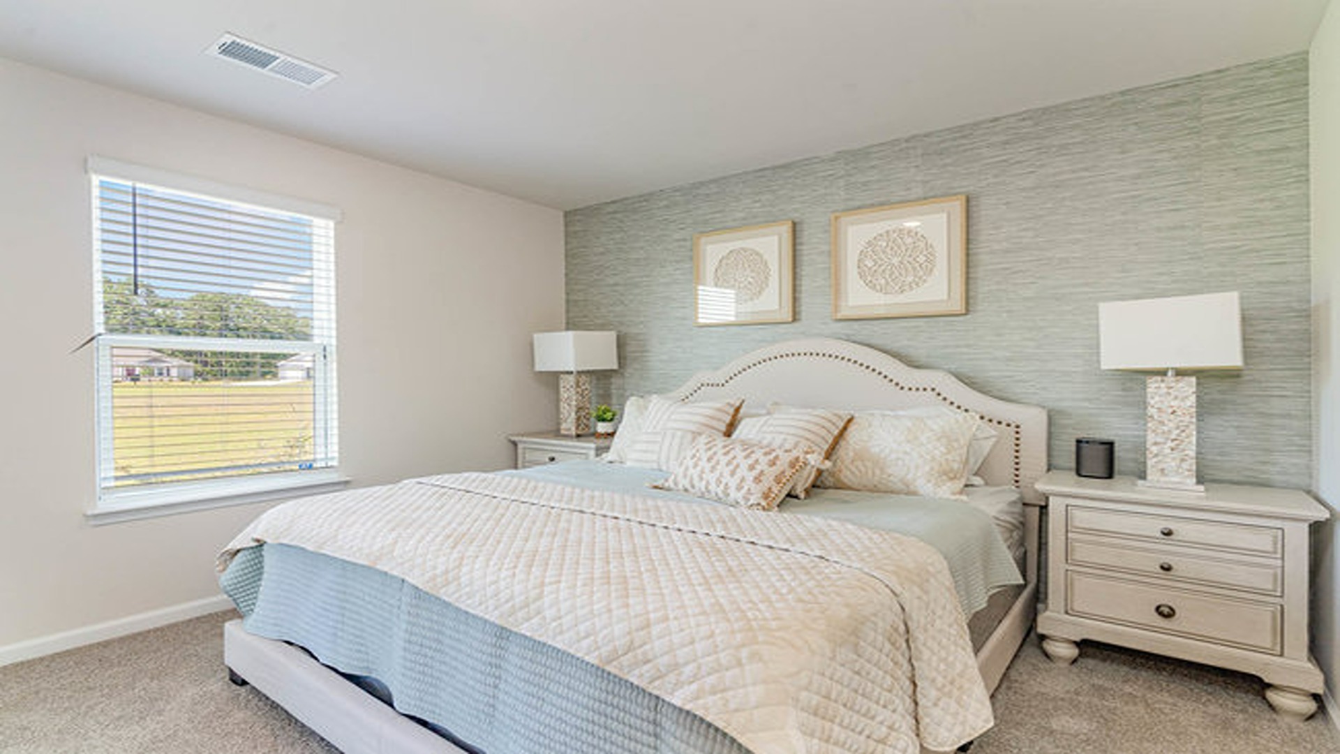 bedroom with ample lighitng