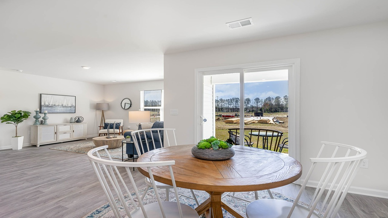 dining area with glass door